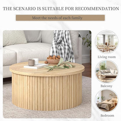 Fsbecl Fluted Lift Top Coffee Table - Image 7