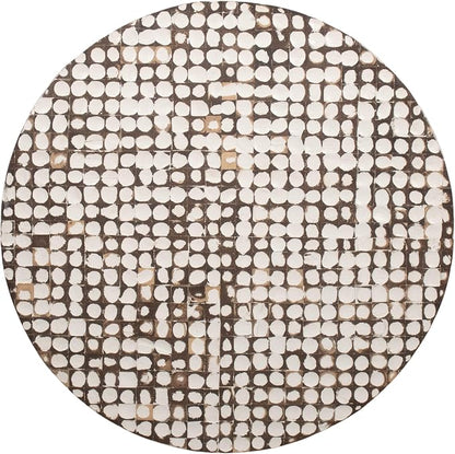 East at Main Round Coffee Table – White Boho Cocktail Table - Image 6