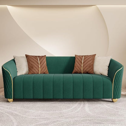 3-Piece Luxury Velvet Sofa Set for Living Room, Elegant Design Couch Set - Image 6