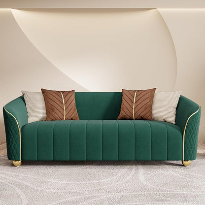 2-Piece Luxury Velvet Sofa Set for Living Room, Elegant Design Couch Set - Image 6