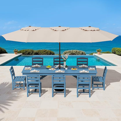 SERWALL 9 Piece Outdoor Dining Set - Image 9
