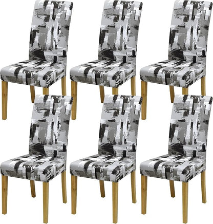 BIETYONE Stretch Dining Chair Covers Set of 6, Soft Removable Washable Kitchen by BIETYONE
