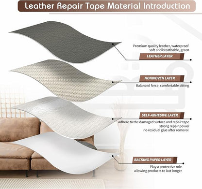 KING MOUNTAIN Leather Repair Patch, 2 Packs 9 x 11 Inches self Adhesive Leather - Image 3
