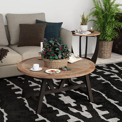 COZAYH Rustic Farmhouse End Table - Image 9