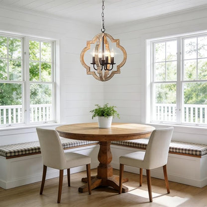 16 Inch Farmhouse Chandelier for Dining Room French Country Light Fixtures Over - Image 2