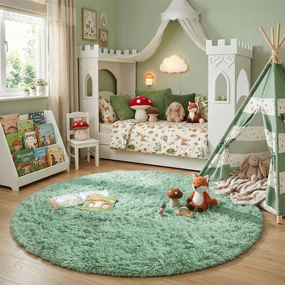 Amdrebio Sage Green Round Rug 6Ft - Image 3
