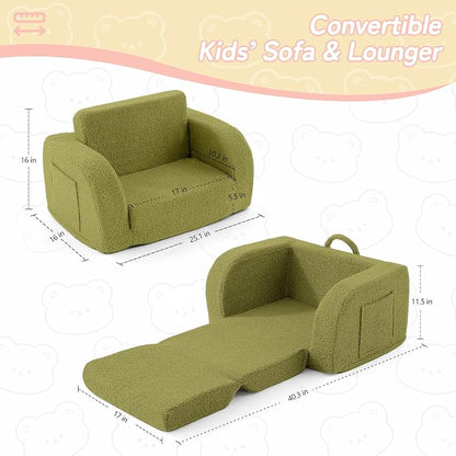 Toddler Couch, 2-in-1 Toddler Chairs Comfy 1-3 Years Old, Toddler Chair - Image 3
