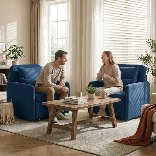 Iroomy 5-Level Adjustable Convertible Sleeper Chair Set of 2, 3-in-1 87'' Long by Iroomy