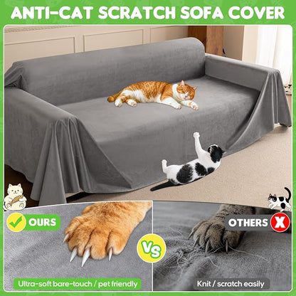 Loiion Velvet Sofa Cover, Ultra Soft Waterproof Non-Slip Couch Cover - Image 9