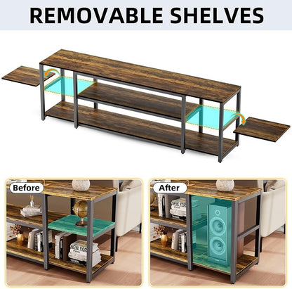 Aquzee 85 inch TV Stand, Entertainment Center - Image 8