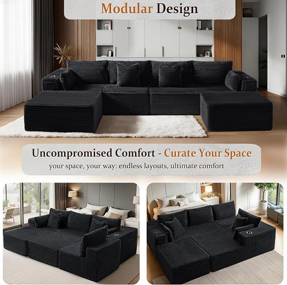 37" Cloud Sectional Couch Ottoman - Image 6