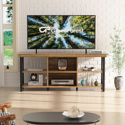 GreenForest TV Stand for TV up to 65 inches, Entertainment Center - Image 2