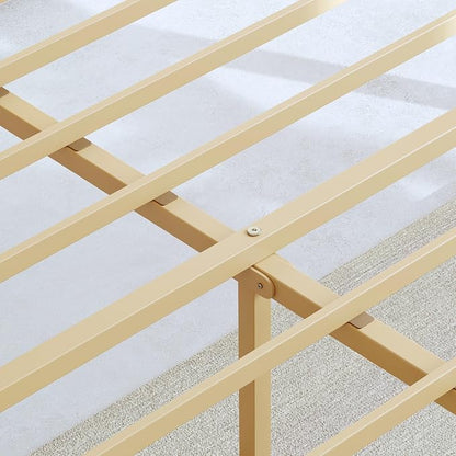 BOSRII 12in High Solid Bamboo Wood Platform Full Size Bed Frame - Image 8