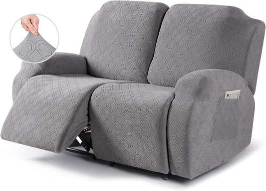 VANSOFY Oversized Recliner Cover, 2-Pieces Stretch Reclining Couch Cover by VANSOFYFURNITURECOVERS
