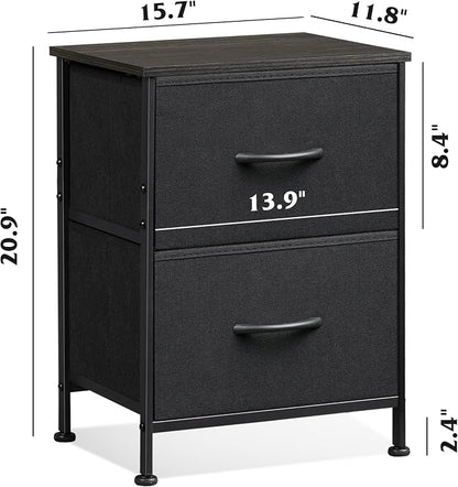 WLIVE Black Night Stand, Small Dresser - Image 3
