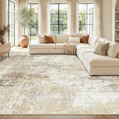 RELEANY Washable Area Rugs 10'x14 Non-Slip Modern Abstract Soft by RELEANY
