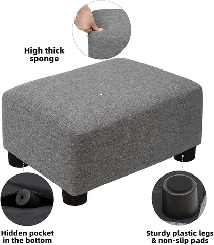 CAROLMADE Small Foot Stool Ottoman Footstool - Image 5