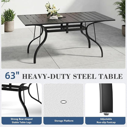 HOMREST 7 Piece Outdoor Patio Dining Set - Image 5
