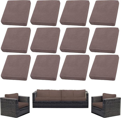 Outdoor Cushion Covers Set, Replacement by SUKAIKEQA