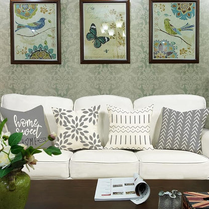 YCOLL Pillow Covers 16x16 Set of 4, Modern Sofa Throw Pillow Cover, Decorative - Image 2