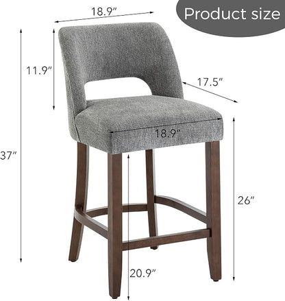 VKNOW Bar Stools Set of 6, Modern Counter Stools - Image 2