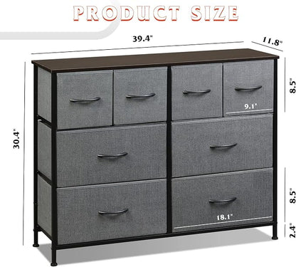 WLIVE Dresser for Bedroom with 8 Drawers, Wide Fabric Dresser for Storage and - Image 3
