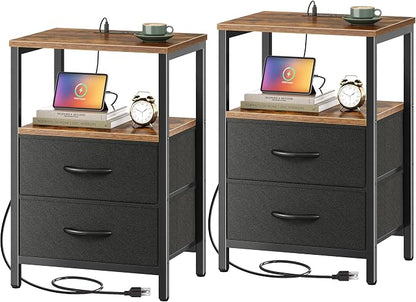 Huuger Nightstands Set of 2, End Tables by Huuger