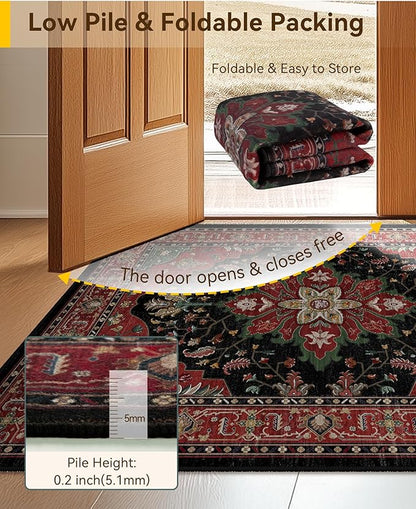 RELEANY Area Rugs 2'x8' Runner Rug Non Slip Washable - Image 3