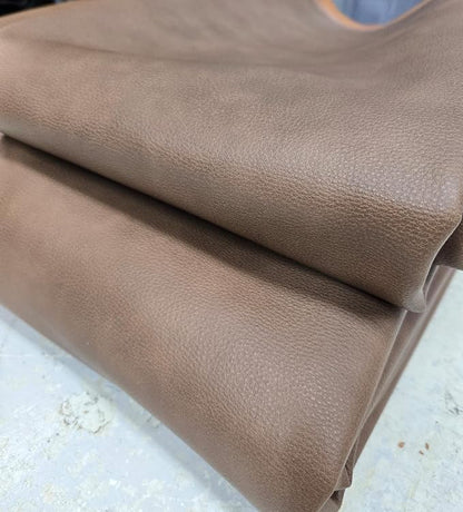Walnut Brown Soft Faux Leather Fabric PU Peta Approved Vegan Leather Sheet by - Image 3