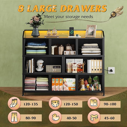 WLIVE Led Dresser for Bedroom, TV Stand for Bedroom - Image 4