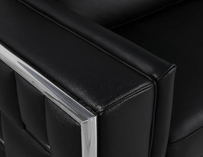 Blackjack Furniture Catania Modern Top Grain Italian Leather Sofa Set - Image 9