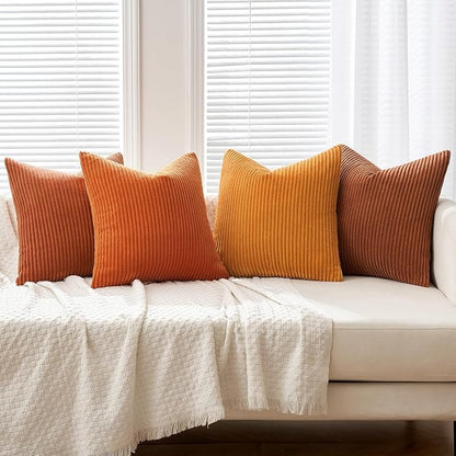 MIULEE Boho Farmhouse Throw Pillow Covers 18x18 Inch Set of 4 Mordern Nordic - Image 5