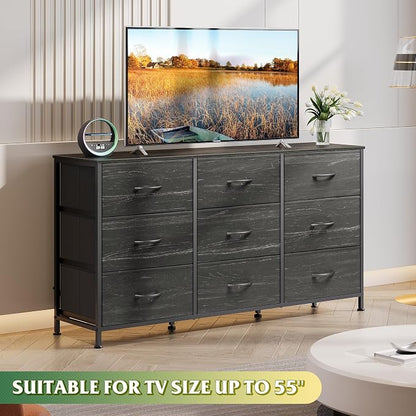 WLIVE 47''W Dresser for Bedroom, 55 inch TV, Wide Chest of Drawers - Image 4
