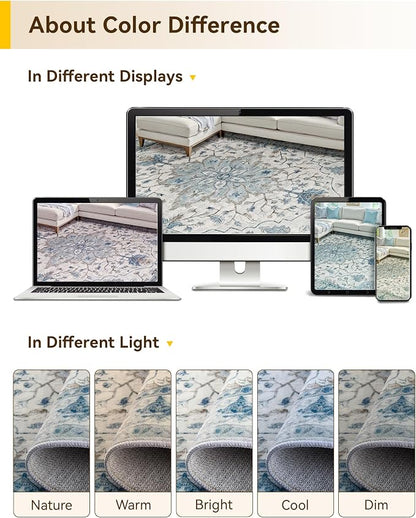 RELEANY Area Rugs 2'6"x10' Runner Rug Non Slip Washable - Image 7