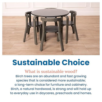 ECR4Kids Bentwood Table and Curved Back Chair Set, Kids Furniture - Image 6