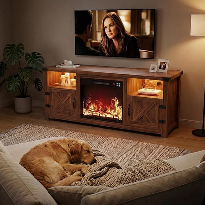 YESHOMY LED Fireplace TV Stand - Image 3