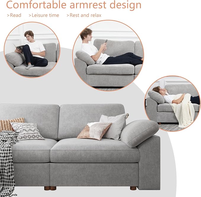 EASE MOOSE Oversized Sectional Modular Sofa, Modern Comfort L Shape Sectional - Image 6