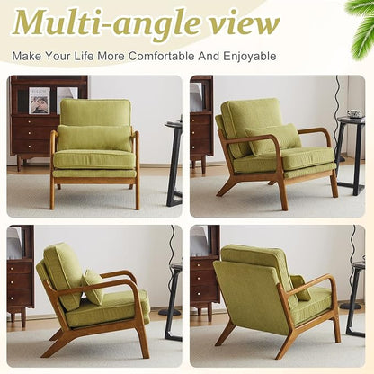VINGLI Upgraded Premium Corduroy Accent Chair, Upholstered Arm Chair, Solid - Image 7