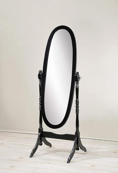 Roundhill Furniture Traditional Queen Anna Style Wood Floor Cheval Mirror by RoundhillFurniture