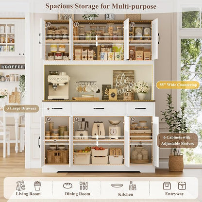HOSTACK 71" Large Pantry Cabinet - Image 4