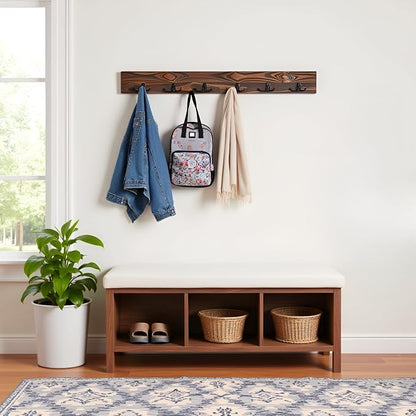 Alaterre Furniture Pomona Entryway Coat Hook – Modern Rustic 48-Inch Wall - Image 6