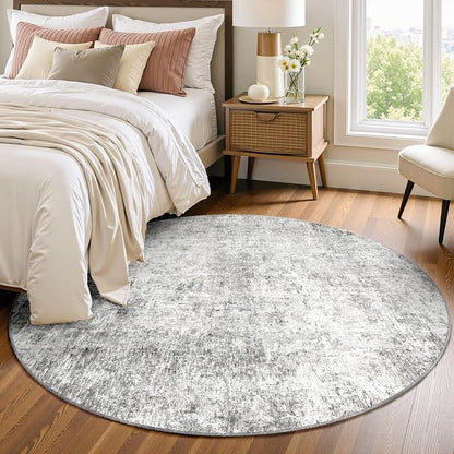 RELEANY Washable Area Rugs 4ft Non-Slip Modern Abstract Soft - Image 3
