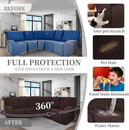 100% Waterproof Sectional Recliner Couch Covers - Image 6
