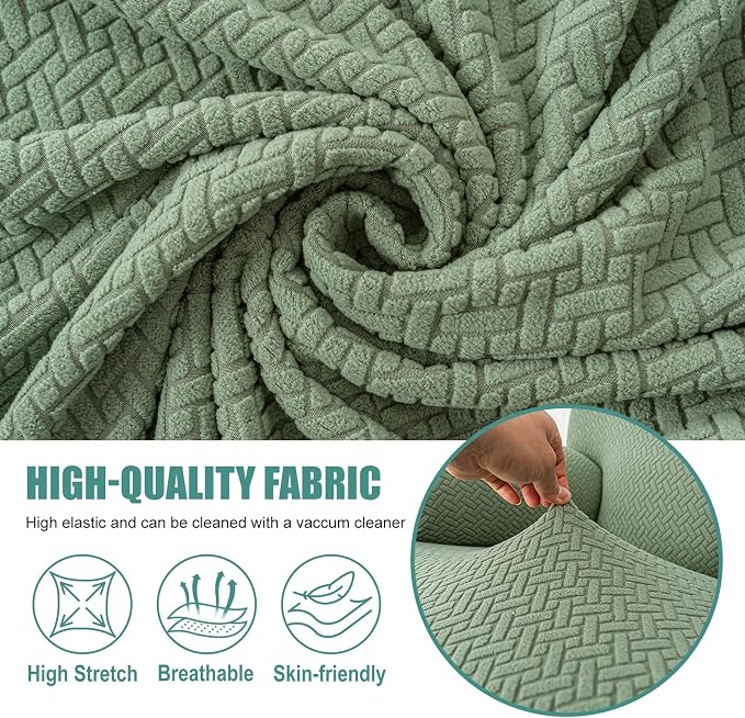 Genina Recliner Loveseat Cover Stretch Couch Covers Sofa slipcover - Image 2
