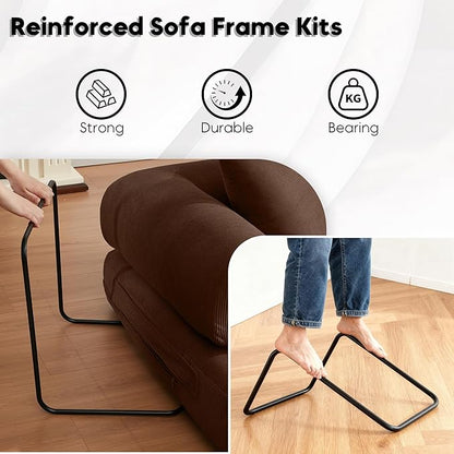 ZEIINPA Convertible Sleeper Sofa Bed, Corduroy Floor Couch - Image 3