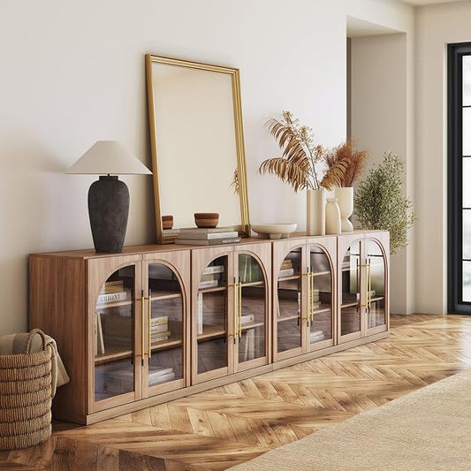 BELLEZE Set of 2 65" Arched Sideboard by BELLEZE