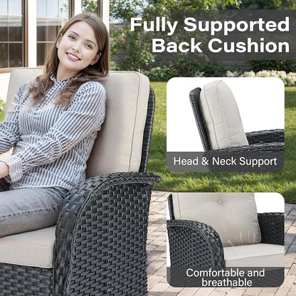Belord 6 Pieces Wicker Patio Conversation Sets - Image 5