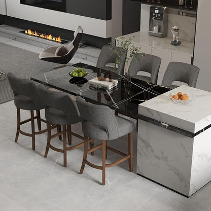 VKNOW Bar Stools Set of 6, Modern Counter Stools - Image 3