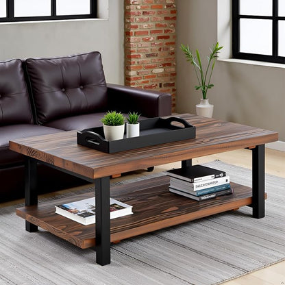 Alaterre Furniture Pomona Living Room 48 Inch Rectangular Solid Wood Coffee - Image 7