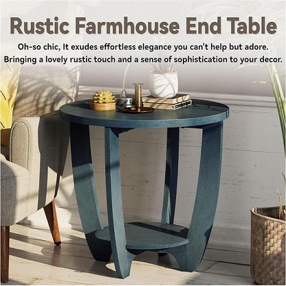 COZAYH Rustic Farmhouse End Table - Image 7